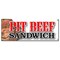 Signmission PIT BEEF SANDWICH BANNER SIGN bbq smoked meat beef grilled restaurant B-Pit Beef Sandwich - alternate 1